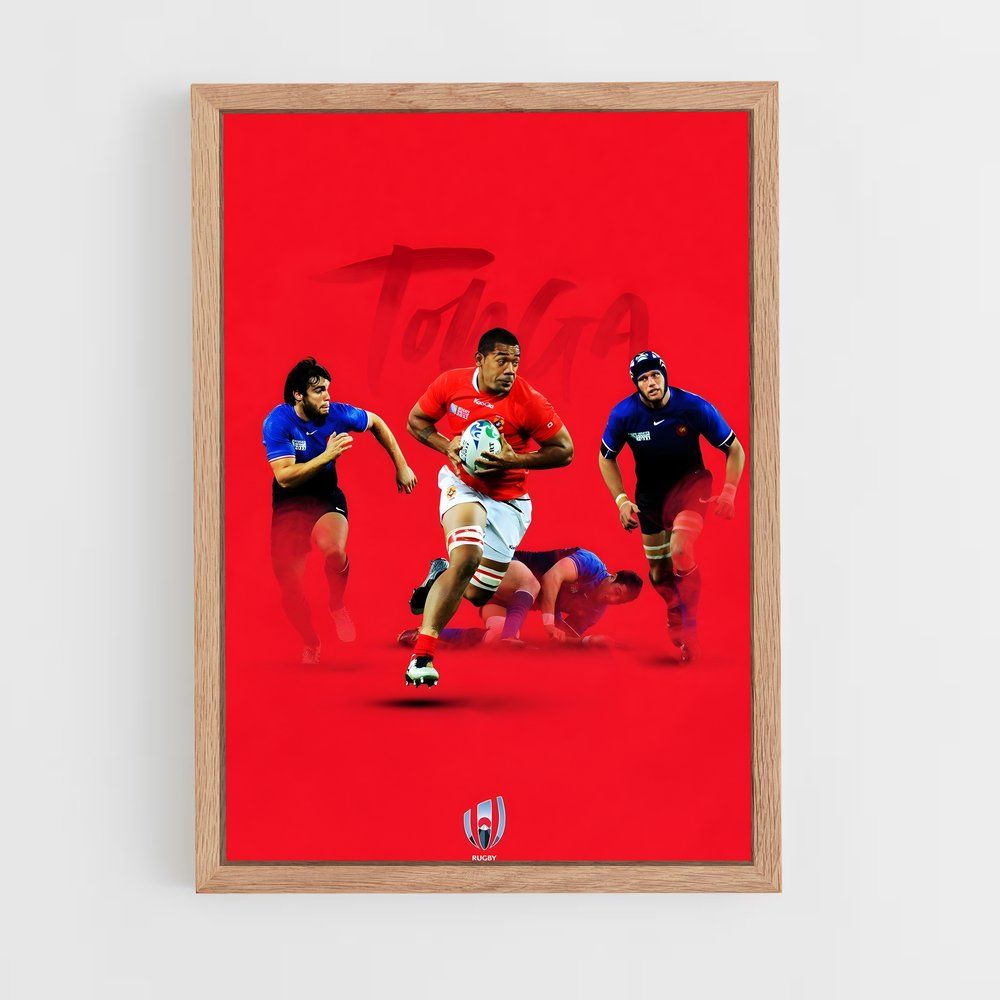 Poster En Avant les Tonga – affiche Rugby (vue 4)